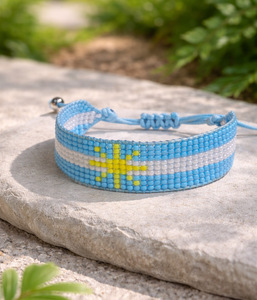 Custom Country Flag Beaded <b>Bracelet</b> Adjustable Handmade Seed <b>Bead</b> Friendship <b>Bracelet</b> for Women Men OEM ODM Wholesale Jewelry - Product Image 4