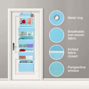 Organizador de Puerta Colgante de 6 Estantes para Armario, Despensa, Baño, Cuarto de Niños, Dormitorio, con 5 Bolsillos Grandes - Product Image 5