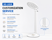 Lampe de bureau LED à chargement USB, design moderne, lampe de lecture rechargeable, batterie au lithium, matériau ABS, chambre à coucher, salon, à intensité variable