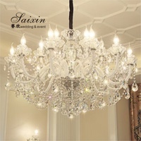 Vente en gros, lustre de luxe en cristal noir pour la maison