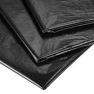 黒色<span class=keywords><strong>HDPE</strong></span>フラットゴミ袋、バルブ付き、特大、柔軟なシール包装付き、中国メーカー - Product Image 2