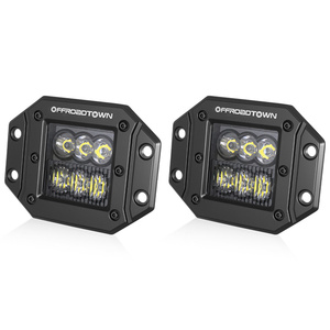 2 pièces, phare antibrouillard LED pour camionnette tout-terrain, 4,8 pouces, montage encastré, <span class=keywords><strong>12</strong></span> <span class=keywords><strong>volts</strong></span>, faisceau combiné, 60 W - Product Image 1