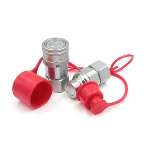 Coupleur rapide à face plate de 1/4 pouce 35 Mpa pour outils hydrauliques, vérins rapides et équipements de levage - Product Image 5