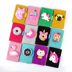 Cuaderno A5 con Brillantina Personalizado de Fábrica, Material de la Cubierta con Logotipo Personalizado, Cuaderno para Estudiantes con Cierre de Contraseña - Product Image 1