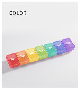 Pastillero Semanal Portátil Rainbow de 7 Días para Uso en <span class=keywords><strong>Casa</strong></span>/Viajes con Soporte de Personalización - Product Image 5