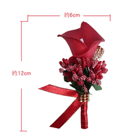 Großhandel PU Calla Lily Handgelenk Corsage Blume Künstliche Hochzeit Brautjungfer Zubehör für Weihnachten & Halloween Stoff Material