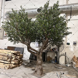 Fabricant d'arbres artificiels de 4 m, olivier artificiel sur mesure de grande taille, décoration intérieure et extérieure pour restaurant, cour - Product Image 4