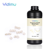 Resina Dental Sintética UV YIDIMU Color Diente A1/A2/A3, Resistente al Desgaste, Resina para Impresora 3D para Coronas y Puentes Temporales