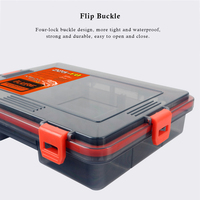 Caja de Pesca de ABS a Precio de Fábrica al por Mayor, Caja de Señuelos Impermeable con Cierre de Cuatro Hebillas, Accesorios de Pesca, Caja de Señuelos Grande y Pequeña