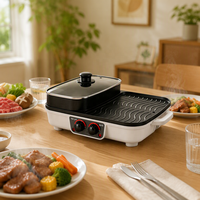 Plaque de cuisson électrique professionnelle Yuanjian pour usage domestique et hôtelier, poêle à frire et griller tout-en-un, barbecue avec thermostat
