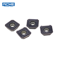 Fraiseuses à faceuse ACME, plaquettes en carbure carrées revêtues PVD pour CNC, R245-12T3E-PL OEM 62-68 HRC pour machine de fraisage CNC, acier inoxydable
