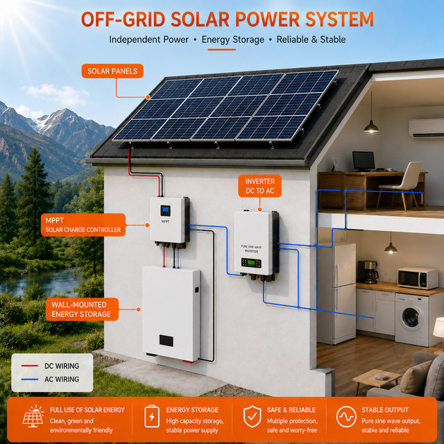 High Performance Wall Mounted LFP Battery Home Solar Storage Power System for Residential Backup and Off Grid Use Solution
