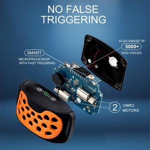 Collar Inteligente Antiladridos para Mascotas V2 Naranja, Dispositivo de Entrenamiento con Descarga Eléctrica Recargable para Perros Grandes y Pequeños - Product Image 2