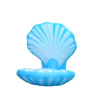 Coquille de palourde gonflable géante personnalisée à LED couleur, étanche, résistante au soleil, durable, lumières en forme de coquillage, double tension, pour fêtes et scènes