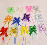 1 ",2",3 "pouces argent or paillettes en plastique tirer décoration de vacances Pp arcs cadeau Pp tirer arc coloré Mini ruban arc tirer arc