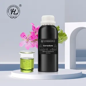 Hl-fábrica de óleos perfumados de flores naturais, óleo essencial perfumado em massa enriquecido de fragrância de gerânio rosa para fabricação de velas e sabão perfumadas