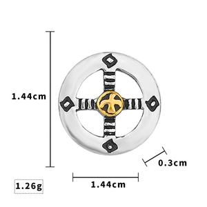 Collar de Acero Inoxidable con Cruz, Accesorio con Disco en Forma de Cruz y Cadena de Acero de Titanio con Gancho de Águila, Cadena Tai-go - Product Image 4