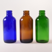 Petite bouteille en verre bleu de qualité supérieure 15ml 30ml 60ml 125ml 250ml 500ml bouteilles d'eau en verre bleu cobalt avec bouchon noir