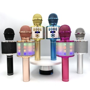 Microphone karaoké sans fil pour <span class=keywords><strong>chanter</strong></span> - Machine à karaoké pour adultes Enfants, lecteur MP3, enregistreur de chant - Product Image 5