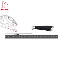 Couteau à sushi de cuisine DAKOO personnalisé avec manche recouvert de TPR 430, couteau à poisson Santoku de 6,5 pouces