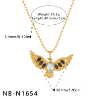 Collier Pendentif en Acier Inoxydable Plaqué Or 18 carats à Motifs, Bijoux Exquis, Accessoires de Haute Qualité, Vente en Gros TGXL14114
