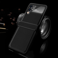 Étui de protection pour téléphone portable en cuir PU personnalisable, antichoc, pour Samsung Galaxy Z Flip 3 Flip 4, pour téléphone pliable