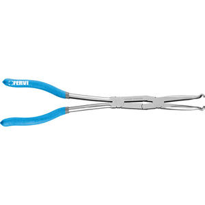 Alicates de doble fulcro largos Fervi de 10 pulgadas, de acero al cromo vanadio, con mordazas lisas, de grado industrial - Product Image 1