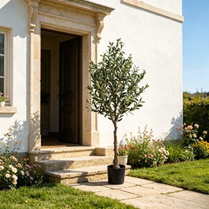 Arbre d'olivier artificiel réaliste en pot, plante artificielle réaliste pour la décoration de la maison, du jardin ou du bureau - Product Image 6