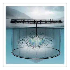 Pisiculture HDPE Bracket floating fish farming net cage in deep sea