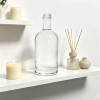 Bouteille en verre hermétique de qualité supérieure de 500 ml avec bouchon pour whisky, brandy, rhum, vodka, emballage de spiritueux vide de haute qualité