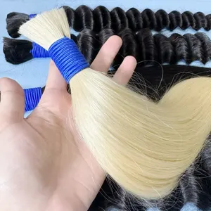 Cabelo 12a Raw Grade 10a 100 Raw Virgin Human Weave Remy 100% Proveedor vietnamita Cacin Bulk Bundles Proveedor Bulk In Hair