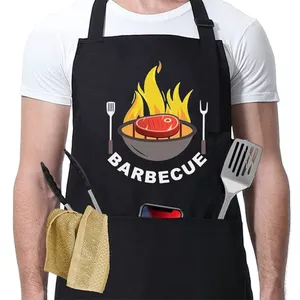 <span class=keywords><strong>Tablier</strong></span> de cuisine imperméable et résistant à l'huile pour homme, avec poches, sans manches, cordon de serrage, idéal pour anniversaire/Fête des Pères/Anniversaire de mariage - Product Image 4