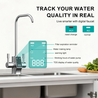 Système de purification d'eau par osmose inverse sans réservoir Nobana, nouveau, électrique, domestique, 800 GPD, sous évier, avec élément filtrant, en plastique