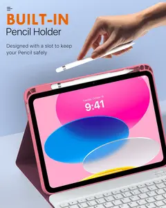 MoKo perfekt geeignet Smart Connect Bluetooth kabellose Tastaturhülle Tablet Tastaturhülle für iPad 10. Generation 2022 10.9
