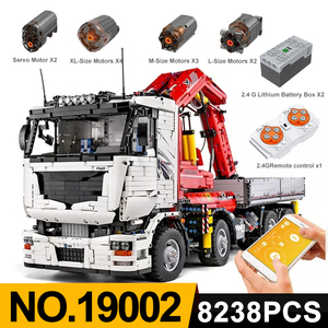 Mould King 19002 Camion Gru Pneumatica Technic con Controllo APP 2.4G, Modello Elettrico Lepin MOC, Set di Costruzioni da 8238 Pezzi - Product Image 4