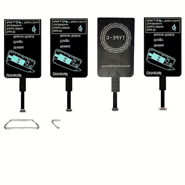 5V 1.5A Wireless Charger Receiver Type C Micro USB Qi Fast Wireless Charging Adapter