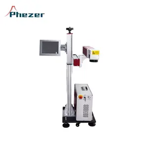 Fiber Co2 Uv Fly Laser Markering Machine Voor Pvc Pijp/Plastic Pijp Laserprinter