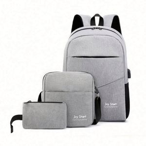 Juego de 3 Piezas de Mochila de Negocios de Tela de Nailon, Bolso de Hombro de Gran Capacidad para Computadora y Documentos - Product Image 3