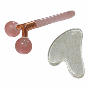 Produits de beauté en résine, gua sha et rouleau de massage facial en résine - Product Image 3