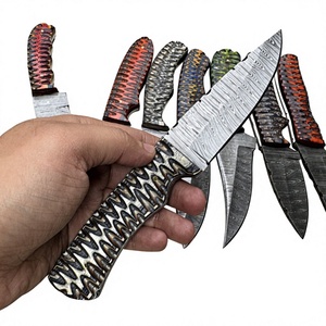 Couteau à lame fixe Drop Point en acier Damas pour le camping et la survie - Prix compétitifs pour les détaillants - Product Image 4