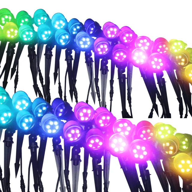 Super Bright Led Garden Light with App Control Rgb Solar Led Post Garden Light for Landscape Patio Ya