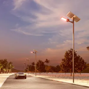 Lityum güneş led projektör açık sokak lambası