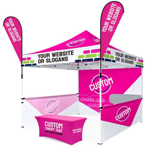 Low MOQ Custom Pop Up <b>Canopy</b> <b>Tent</b> Complete Kit OEM, All Printed Booth Accessories For Advertising Material Distributor - Product Image 1