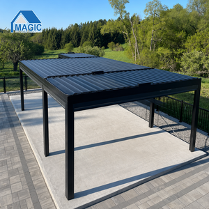 Pergola LED Intégrée Étanche Personnalisée avec Stores <span class=keywords><strong>pour</strong></span> Terrasse, Jardin, Deck, Véranda et Salle à Manger Extérieure - Product Image 1