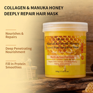 Masque capillaire super hydratant, luxe, miel de Manuka, <span class=keywords><strong>gelée</strong></span> <span class=keywords><strong>royale</strong></span>, masque réparateur hydratant pour des <span class=keywords><strong>cheveux</strong></span> brillants - Product Image 2