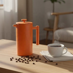 Cafetière à piston isotherme 1L (34 oz) avec système de filtration, double paroi, revêtement coloré, en acier inoxydable 304 - Product Image 3