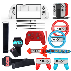 Compact Gaming Accessory <strong>Kit</strong> - 4-Port Charger, Mini <strong>Controller</strong> &amp; 2-in-1 Grip for Switch Console - Product Image 1
