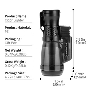 Accesorios para fumar CIGARLOONG, encendedor de chorro de llama Triple, encendedores portátiles de Gas Visible para exteriores, encendedor de cigarros - Product Image 6