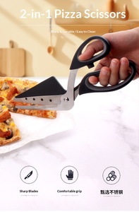 Tijeras Cortadoras de <span class=keywords><strong>Pizza</strong></span> 2 en 1 Desmontables, Herramienta de Repostería de Acero Inoxidable, Tijeras de Cocina Creativas para Hacer <span class=keywords><strong>Pizza</strong></span> y Repostería en Casa - Product Image 3