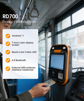 Terminal de Pago para Vehículos RAKINDA de 7 Pulgadas con Escaneo de Palma y Código QR, Validador de Pago para Autobús, Android 11, 4G, GPS
